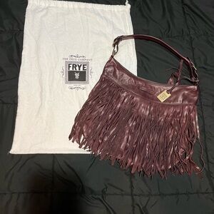 Frye Women's Brown Fringe Bag & The Fry Company store bag